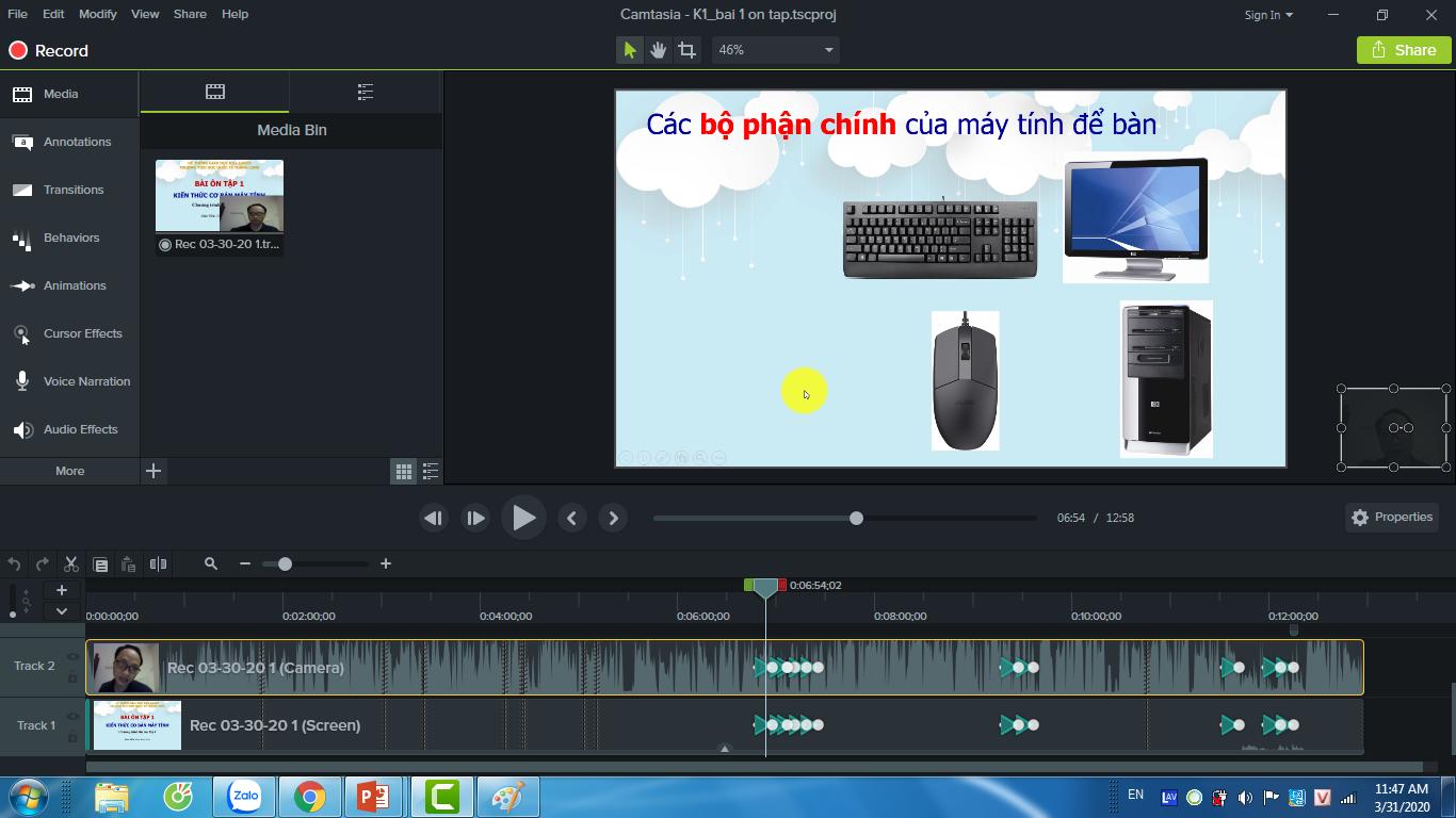 Quy trình làm một Video clip bài giảng