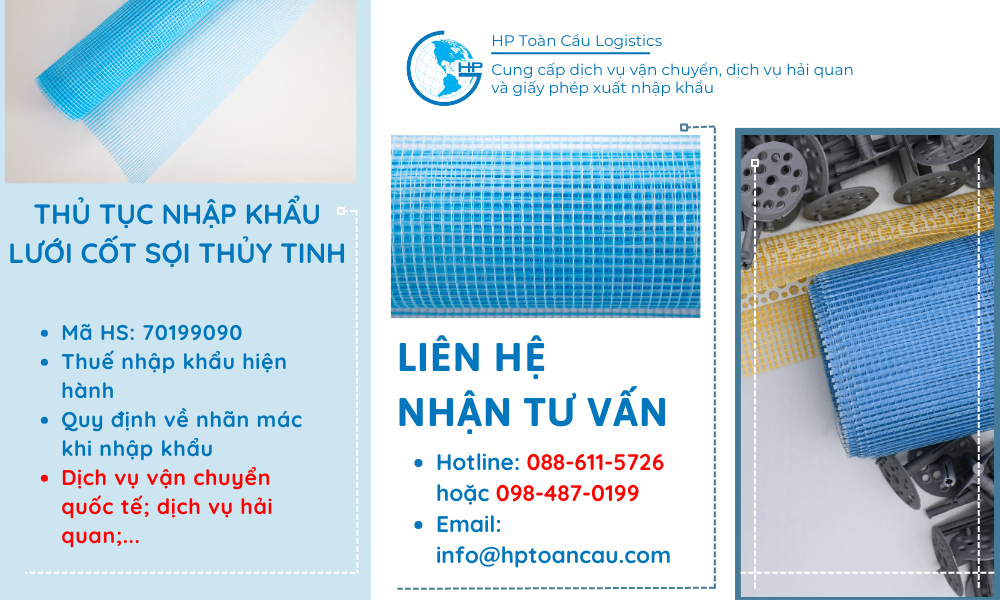 Thủ tục và thuế Lưới cốt sợi thủy tinh 2024