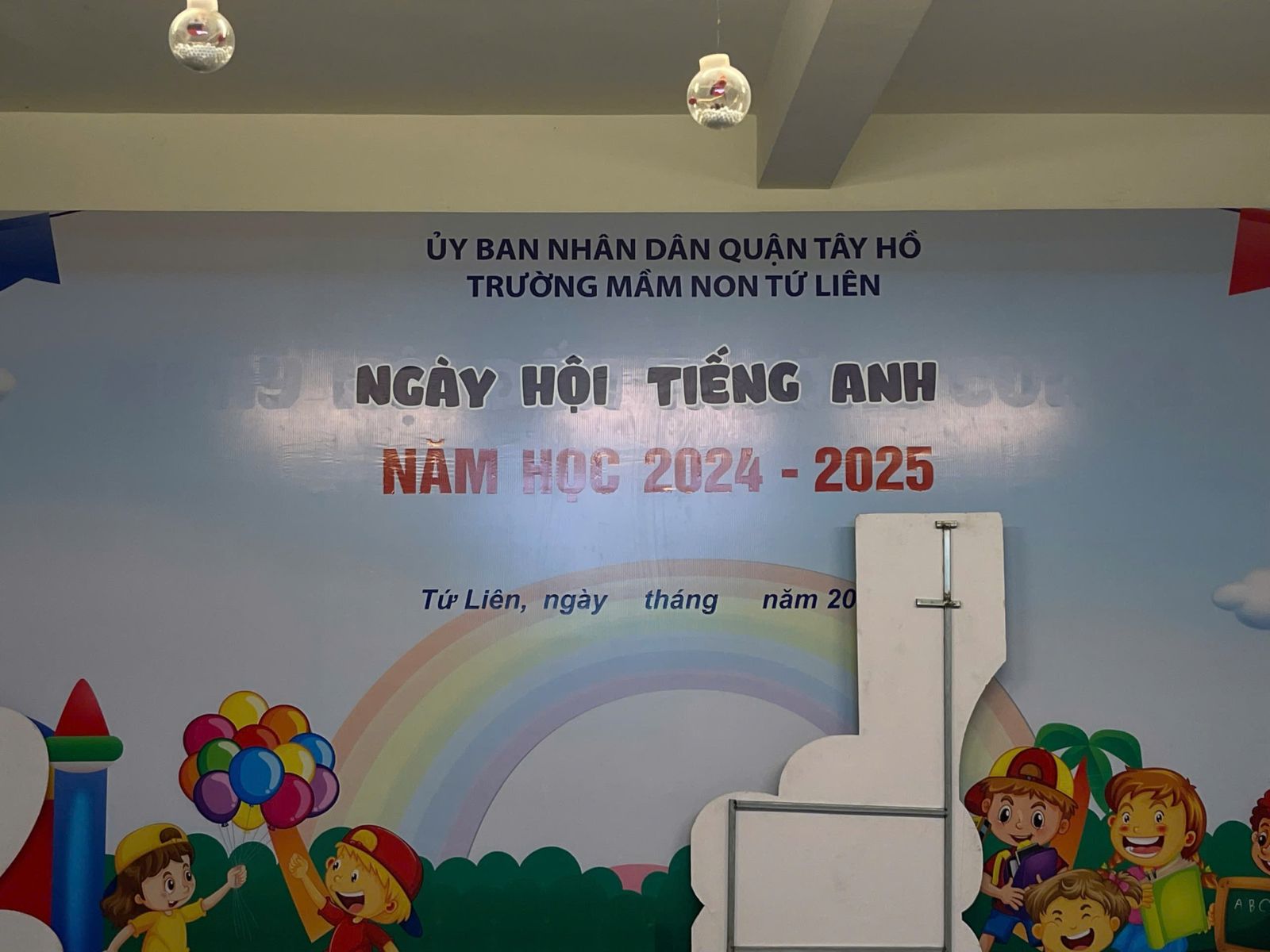 Trường mầm non Tứ Liên hoàn tất công tác chuẩn bị cho Ngày hội Tiếng Anh Enspire