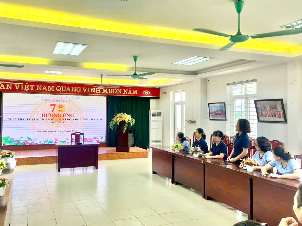 Trường Mầm non Tứ Liên Tích Cực Hưởng Ứng Ngày Pháp Luật Việt Nam