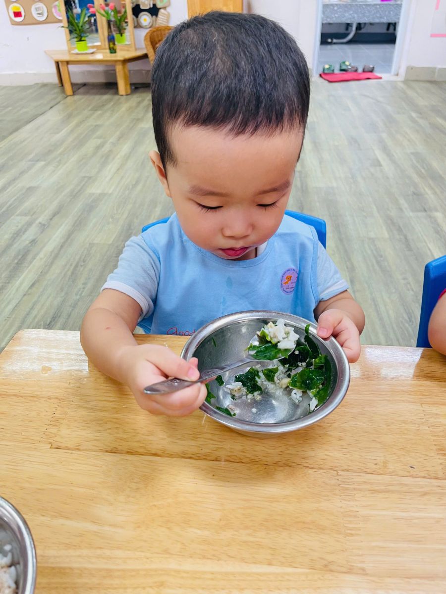 🥣 HOẠT ĐỘNG ĂN CỦA CÁC BÉ LỚP NHÀ TRẺ: BỮA ĂN NGON- NIỀM VUI MỖI NGÀY
