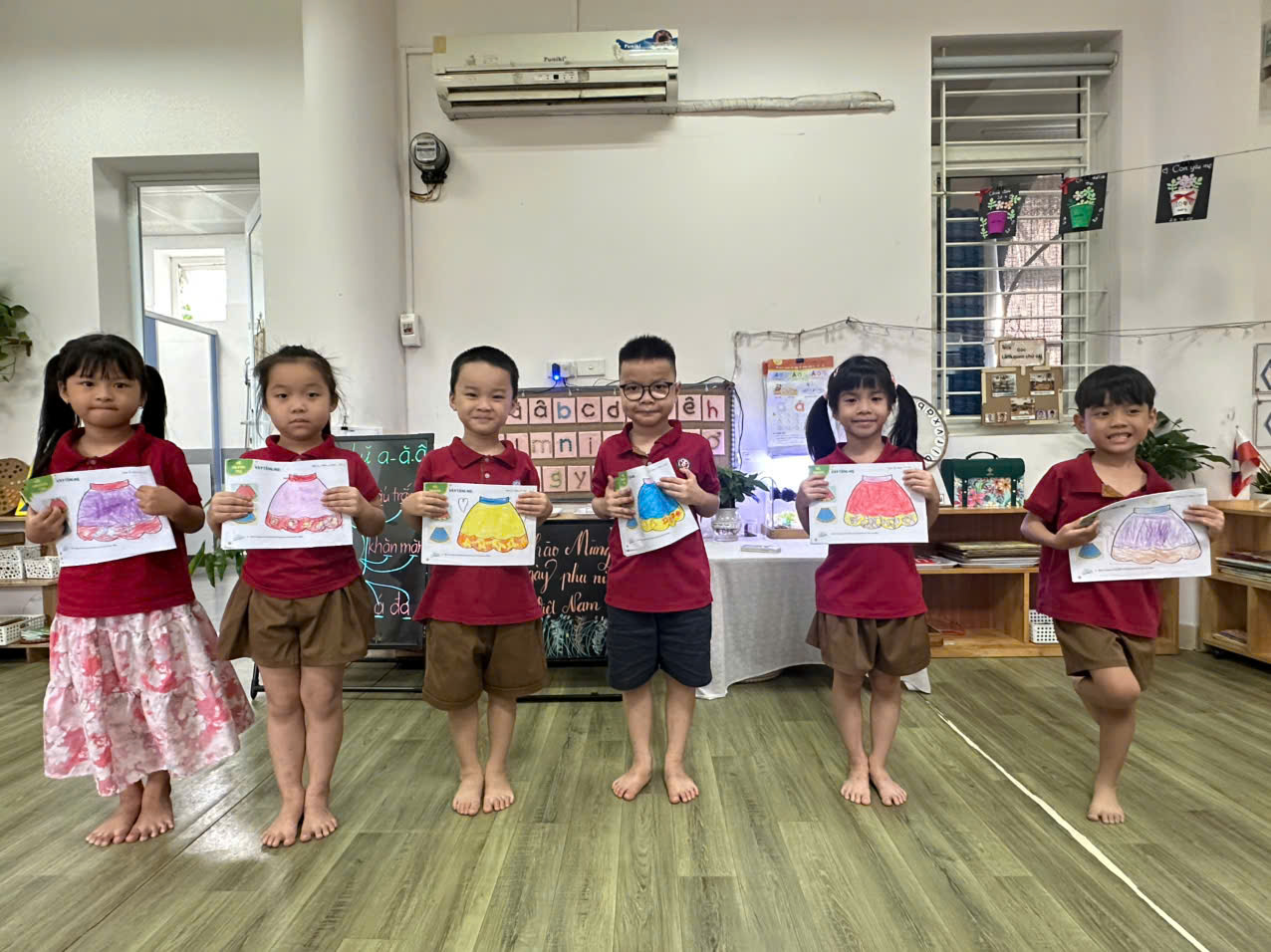 🌷Học sinh khối mẫu giáo lớn nô nức cùng tháng 10 yêu thương.