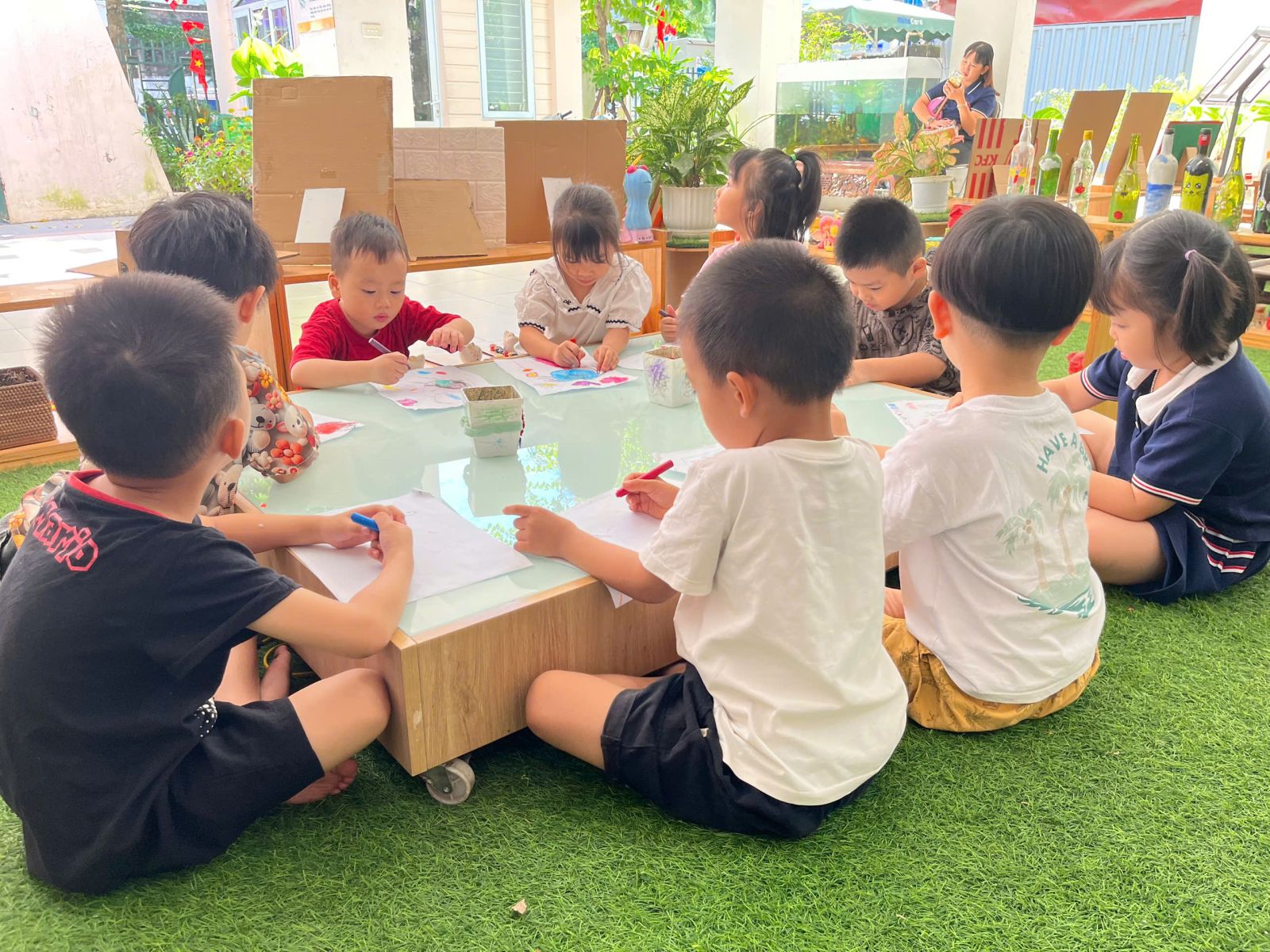 🌿  TRẢI NGHIỆM CAMPING THÚ VỊ CỦA CÁC BẠN NHỎ MẪU GIÁO LỚN VẼ TRANH: