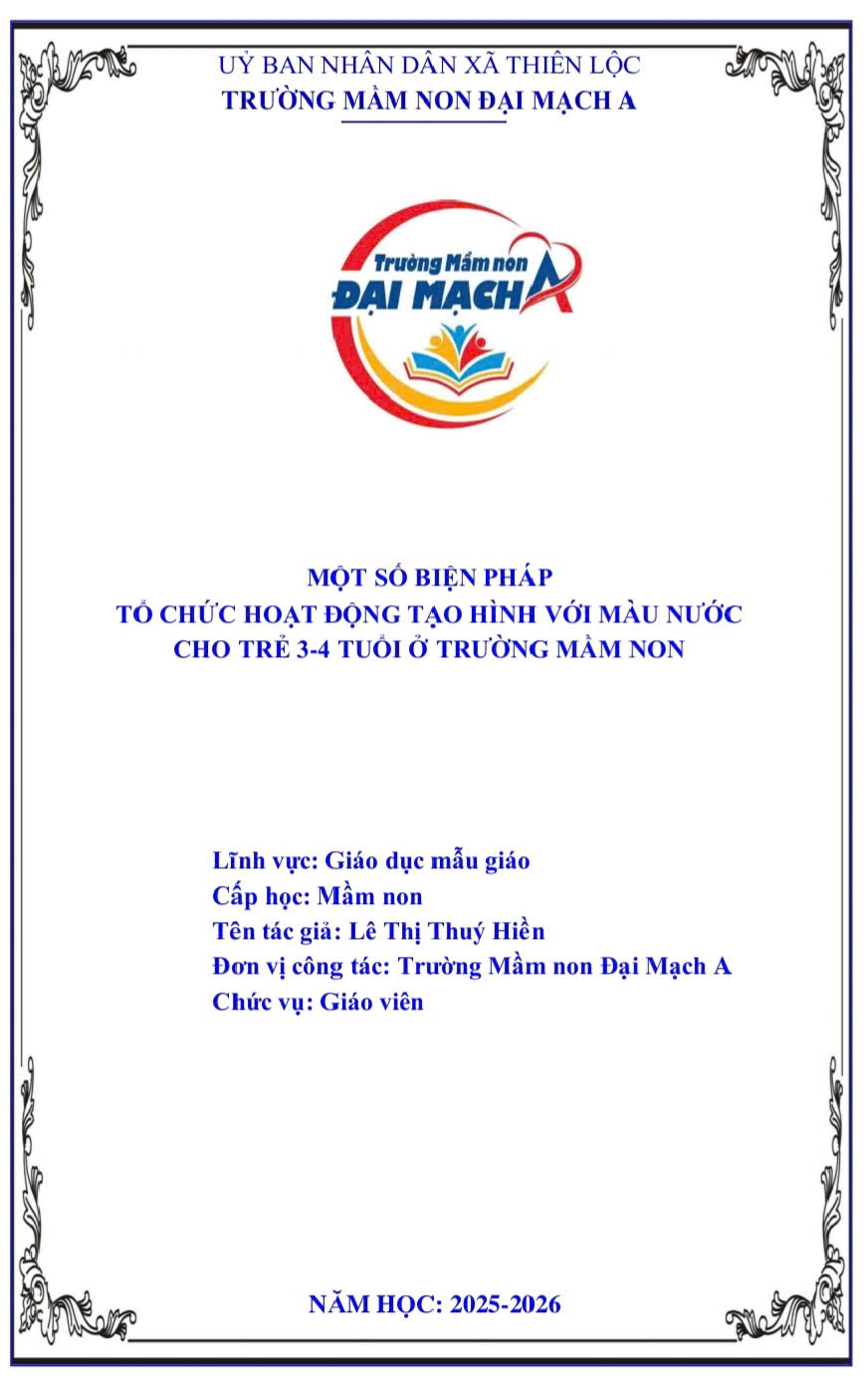 LAN TỎA SÁNG KIẾN: 