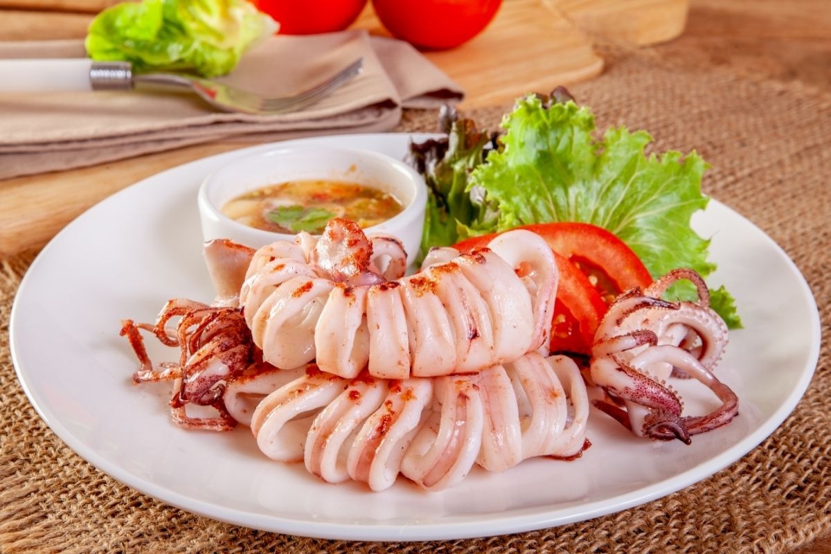 Mực ống chiên mắm
