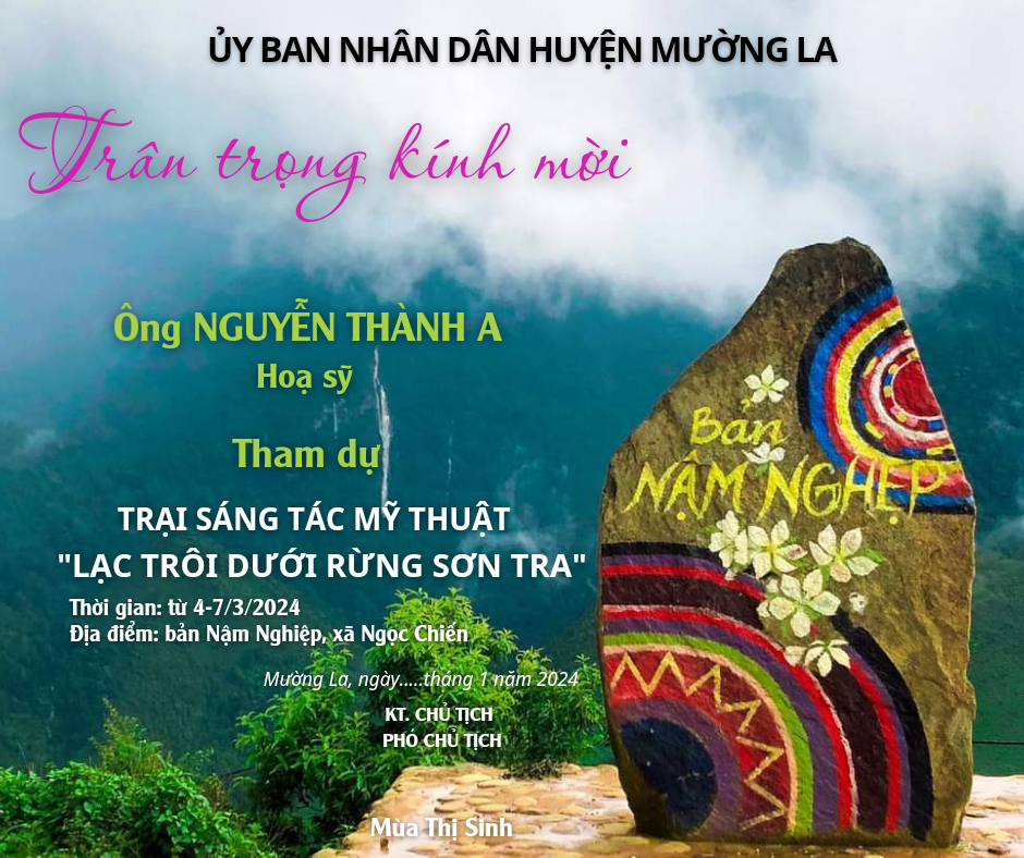 Huyện Mường La chính thức ban hành kế hoạch tổ chức Trại sáng tác mỹ thuật "Lạc trôi dưới rừng Sơn Tra"