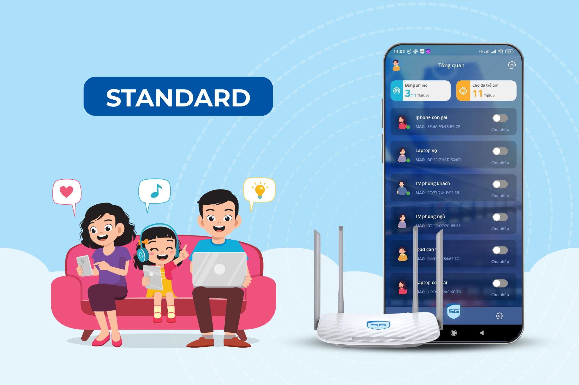 SafeGate Family Standard ra mắt: Internet an toàn cho gia đình chỉ 45.000 đồng mỗi tháng