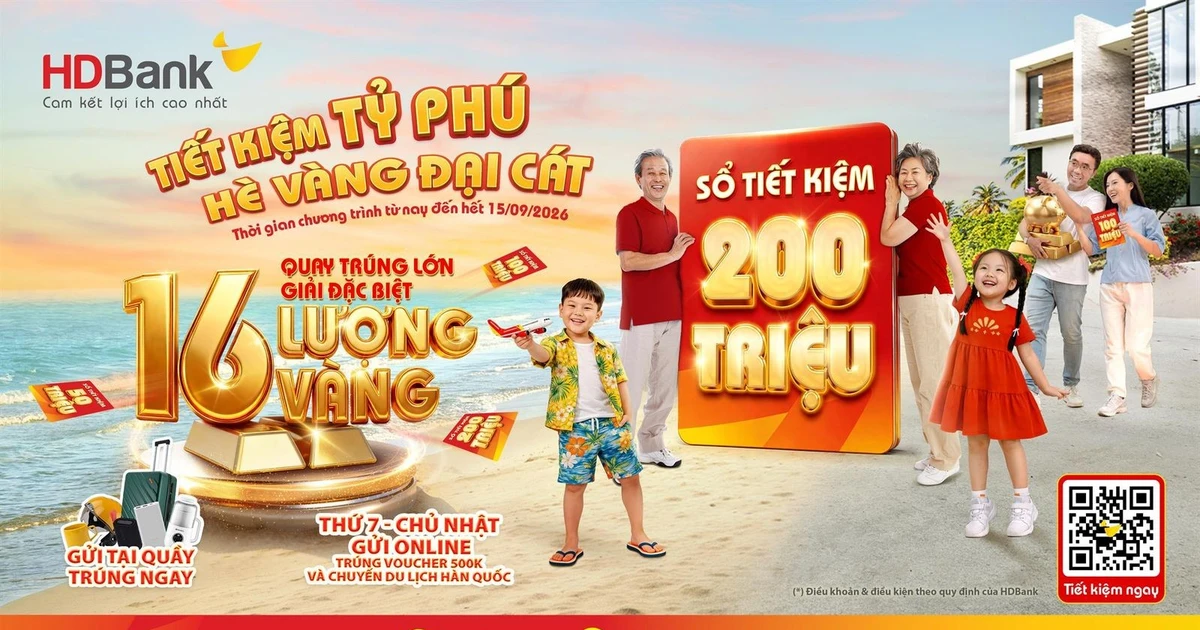 Đếm ngược đến 15/9: 26 lượng vàng SJC chờ chủ nhân gửi tiết kiệm tại HDBank