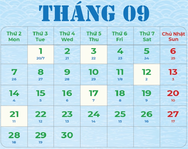 [IR AWARDS] Lịch công bố thông tin tháng 09/2026 cần nhớ