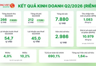 Doanh thu quý 2/2026 tăng 46%: Chứng khoán Rồng Việt củng cố nội lực cho giai đoạn tăng trưởng mới
