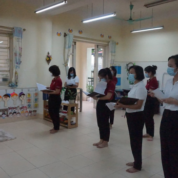TRƯỜNG MẦM NON CỔ LOA CHUẨN BỊ MÔI TRƯỜNG LỚP HỌC SẴN SÀNG CHO NĂM HỌC MỚI!
