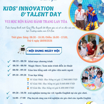 THƯ MỜI – KIDS’ INNOVATION & TALENT DAY