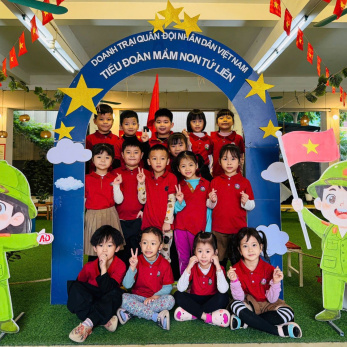 RỘN RÀNG KHÔNG KHÍ CHÀO MỪNG 81 NĂM NGÀY THÀNH LẬP QUÂN ĐỘI NHÂN DÂN VIỆT NAM CỦA CÁC BÉ KHỐI MẪU GIÁO LỚN TRƯỜNG MẦM NON TỨ LIÊN