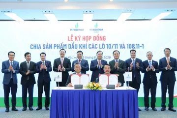 PetroVietnam ký hợp đồng chia sản phẩm dầu khí các Lô 10/11 và 10&11-1 và hợp đồng mua bán khí, mỏ sư tử trắng, giai đoạn 2B, Lô 15-1