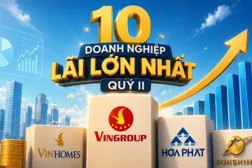 10 doanh nghiệp lãi lớn nhất quý II: Vinhomes dẫn đầu, xếp sau là Vingroup, BSR, Hòa Phát