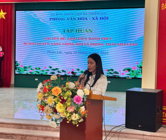 TẬP HUẤN CHUYÊN ĐỀ: GIÁO VIÊN HẠNH PHÚC – BÍ MẬT QUYỀN NĂNG GIỌNG NÓI VÀ PHONG THÁI NHÀ GIÁO