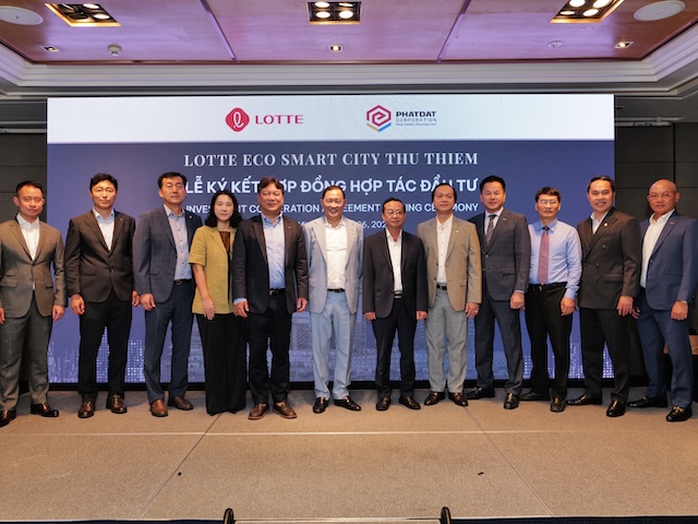 Phát Đạt hợp tác với Lotte phát triển dự án Lotte Eco Smart City Thủ Thiêm, MB tài trợ vốn