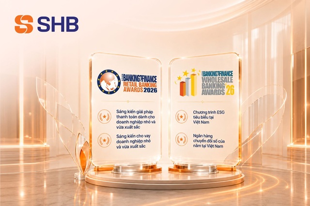 SHB nhận 4 giải thưởng lớn tại Asian Banking & Finance Awards 2026