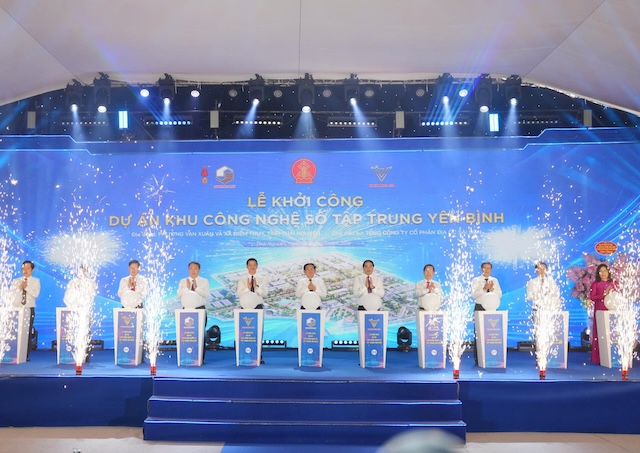 SGR khởi công Khu công nghệ số tập trung Yên Bình hơn 3,500 tỷ đồng tại Thái Nguyên