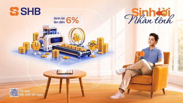 SHB SAHA ra mắt tính năng “Sinh lời nhàn tênh”: Tự động sinh lời tới 6%/năm