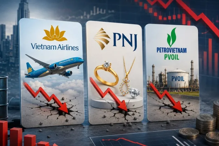 10 doanh nghiệp làm ăn thua lỗ nhất quý II: Vietnam Airlines và PNJ đứng đầu, PV OIL cũng có tên
