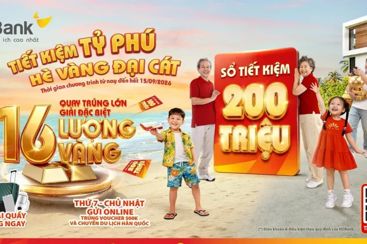 Đếm ngược đến 15/9: 26 lượng vàng SJC chờ chủ nhân gửi tiết kiệm tại HDBank