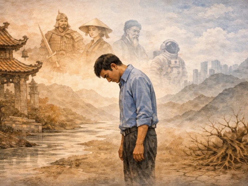 Người đứng thẳng và cúi đầu