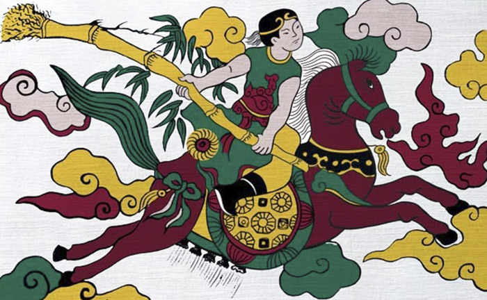 Ngựa sắt và đám mây trắng trên đỉnh Sóc Sơn