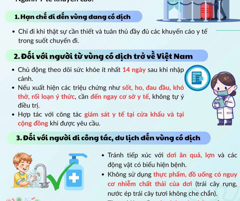 KHUYẾN CÁO PHÒNG, CHỐNG BỆNH DO VIRUT NIPAH