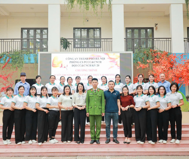 DIỄN TẬP PHƯƠNG ÁN PHÒNG CHÁY CHỮA CHÁY & CỨU NẠN CỨU HỘ NĂM 2025 - 2026 TRƯỜNG MẦM NON CỔ LOA