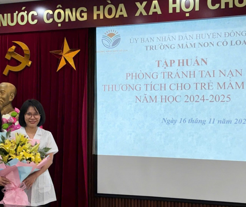 TẬP HUẤN KIẾN THỨC AN TOÀN THỰC PHẨM BẾP ĂN TẬP THỂ TRƯỜNG HỌC VÀ PHÒNG TRÁNH TAI NẠN THƯƠNG TÍCH CHO TRẺ MẦM NON TẠI TRƯỜNG MẦM NON CỔ LOA
