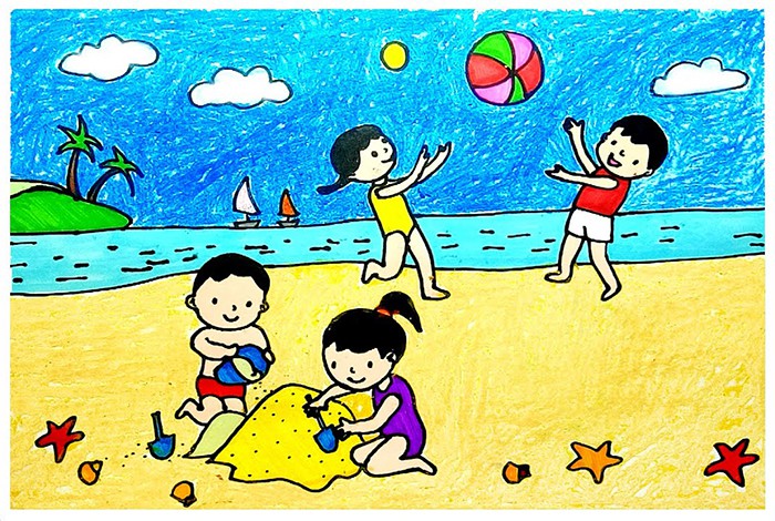 Hoạt động tạo hình: Vẽ tranh về mùa hè.