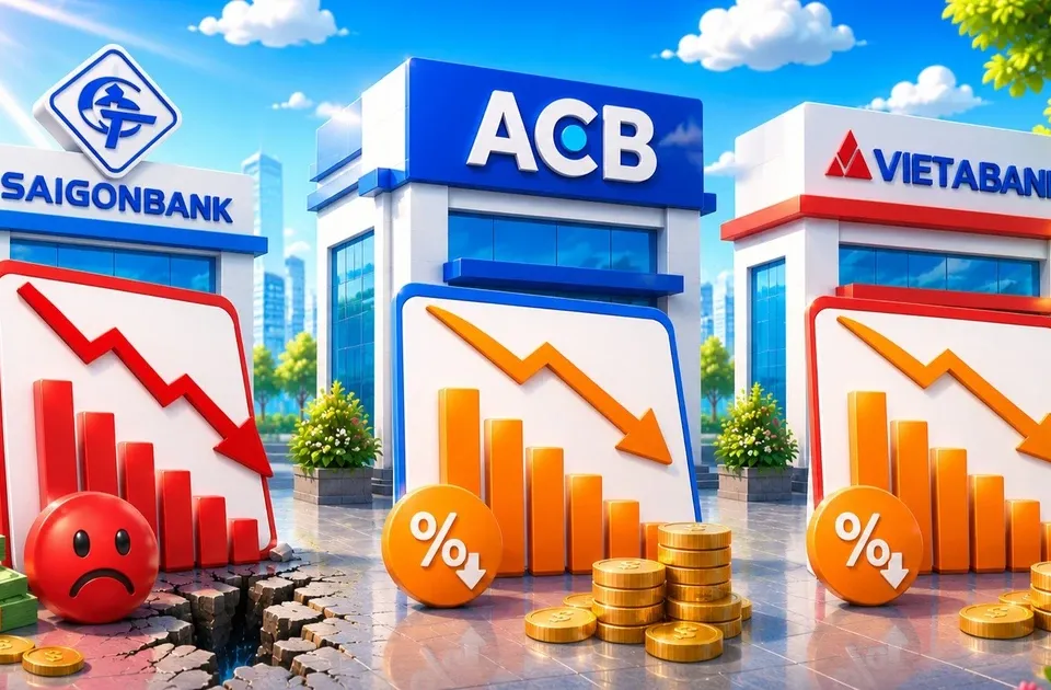 Saigonbank báo lỗ, lợi nhuận ACB và VietABank giảm hai con số