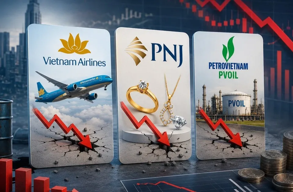 10 doanh nghiệp làm ăn thua lỗ nhất quý II: Vietnam Airlines và PNJ đứng đầu, PV OIL cũng có tên