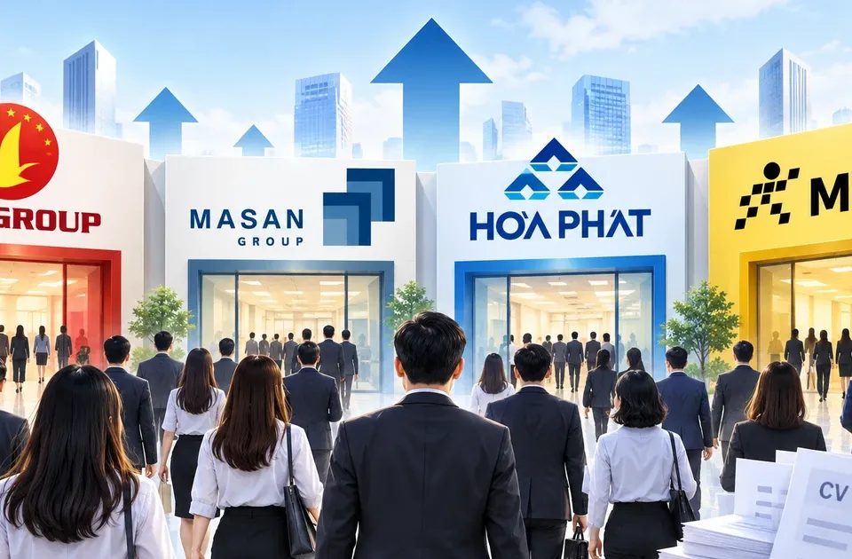 Vingroup, Masan, Hòa Phát, MWG tăng mạnh nhân sự, có công ty bổ sung hơn 2.500 người trong 6 tháng