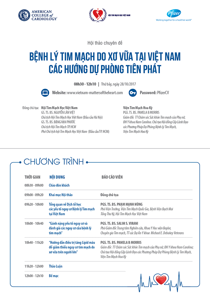 Hội thảo chuyên đề: Bệnh lý tim mạch do xơ vữa tại Việt Nam - Các hướng dự phòng tiên phát