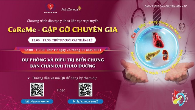 Chương trình đào tạo y khoa liên tục trực tuyến “CaReMe - Gặp gỡ chuyên gia“ - Kỳ 5 năm 2021