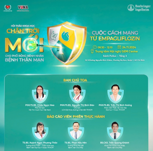 24.11.2024 - CHÂN TRỜI MỚI CHO PHỔ RỘNG BỆNH NHÂN BỆNH THẬN MẠN: CUỘC CÁCH MẠNG TỪ EMPAGLIFLOZIN