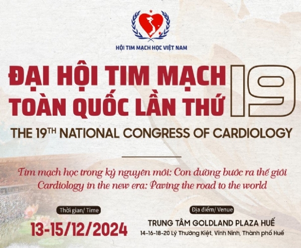 Thông báo và Thư mời tham dự Đại hội Tim mạch toàn quốc lần thứ 19
