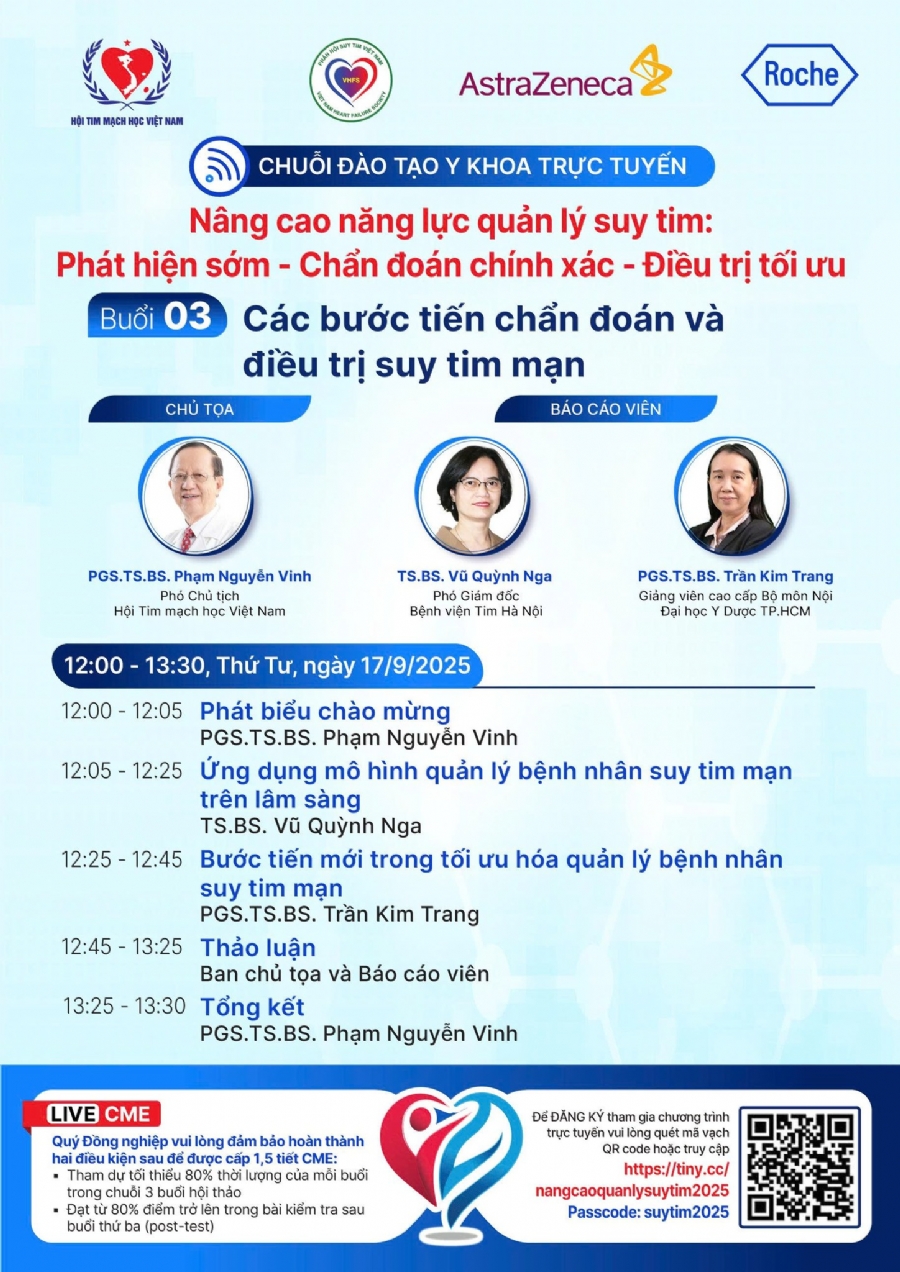 NÂNG CAO NĂNG LỰC QUẢN LÝ SUY TIM: PHÁT HIỆN SỚM, CHẨN ĐOÁN CHÍNH XÁC VÀ ĐIỀU TRỊ TỐI ƯU