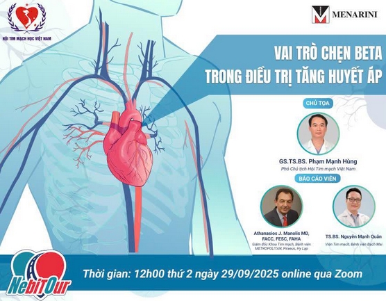 CHƯƠNG TRÌNH CME ONLINE NEBITOUR – BUỔI 3: VAI TRÒ CHẸN BETA TRONG ĐIỀU TRỊ TĂNG HUYẾT ÁP