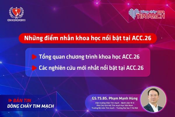 Bản tin Dòng chảy Tim mạch số 17: Những điểm nhấn khoa học nổi bật tại ACC.26