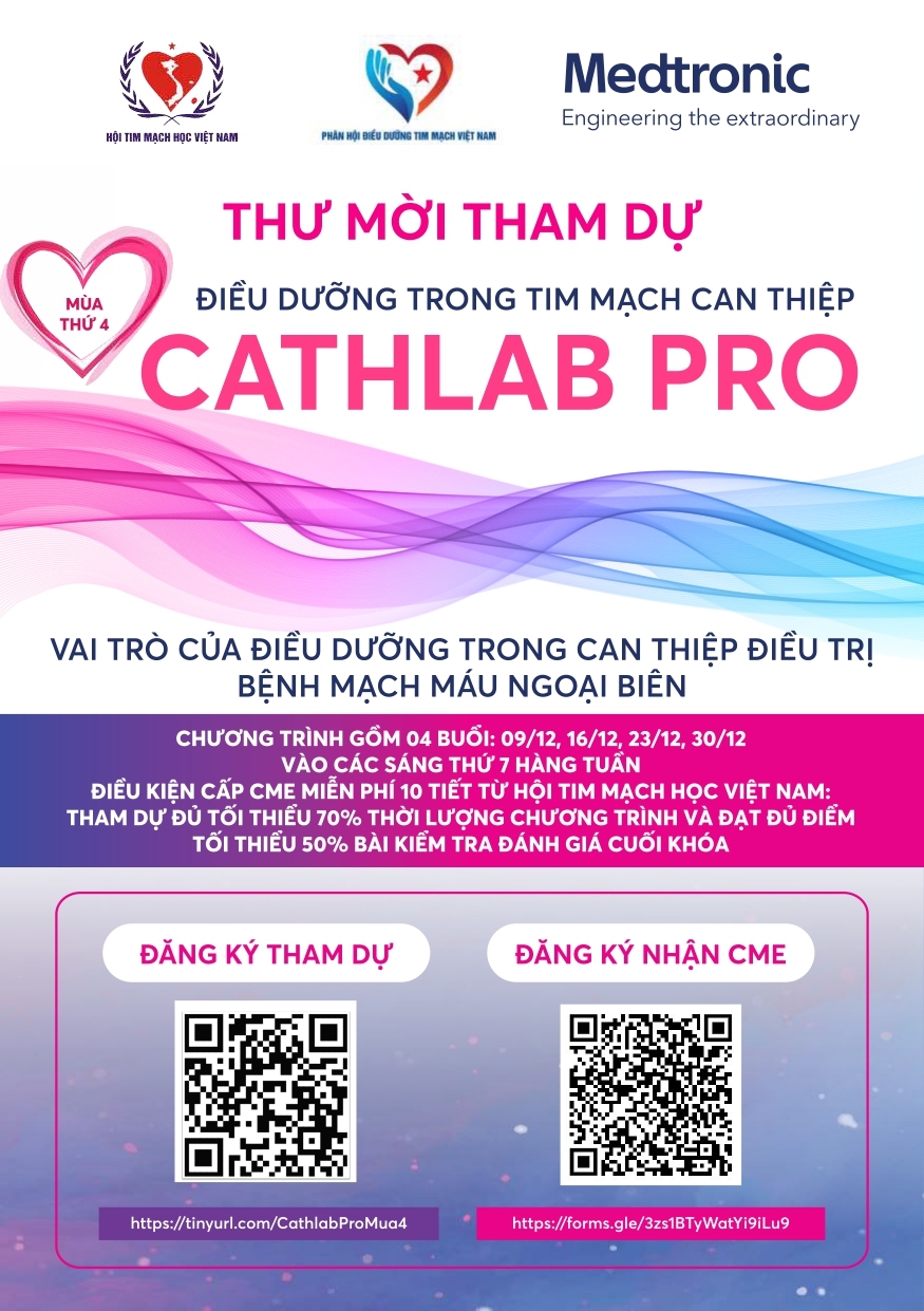 Chương trình Cathlab Pro - Điều Dưỡng Trong Tim Mạch Can Thiệp